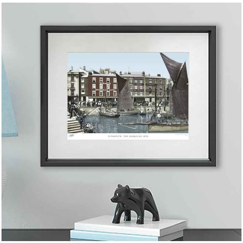 Plymouth, The Barbican 1890 by Francis Frith - Single Picture Frame Print, 45cm H x 60cm W x 2.3cm D