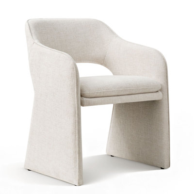 19" Seat Height Fabric Upholstered Dining Armchair