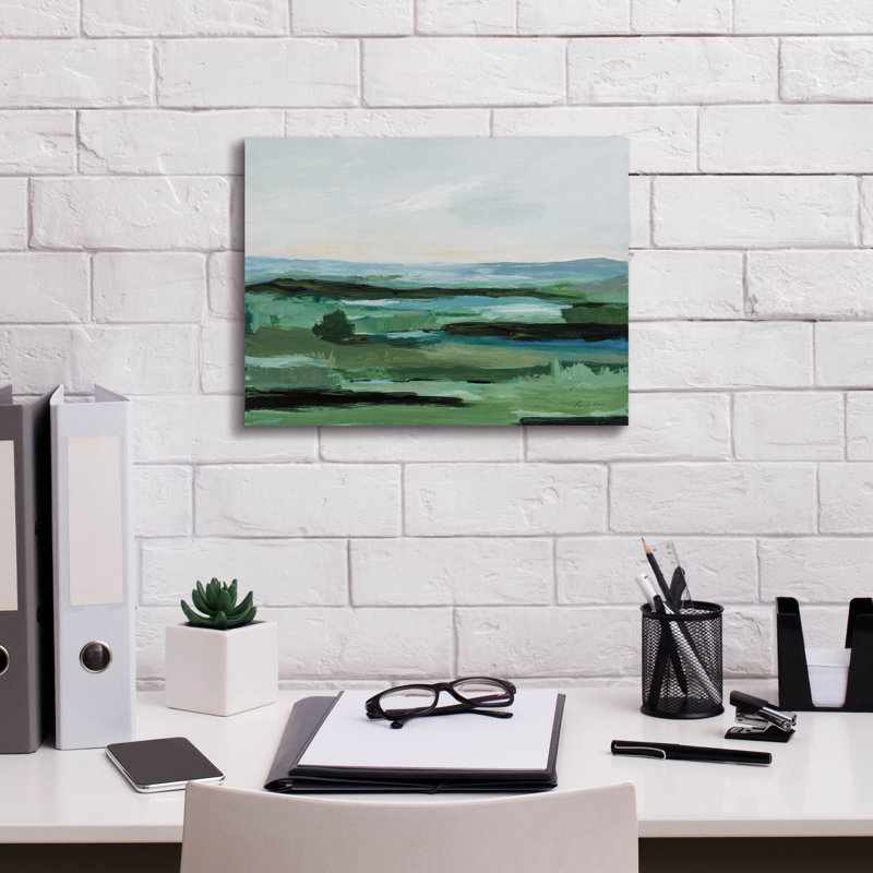 Toile épique «Resplendent Green» par Pamela Munger, H 12 po x l 16 po x P 0,75 po