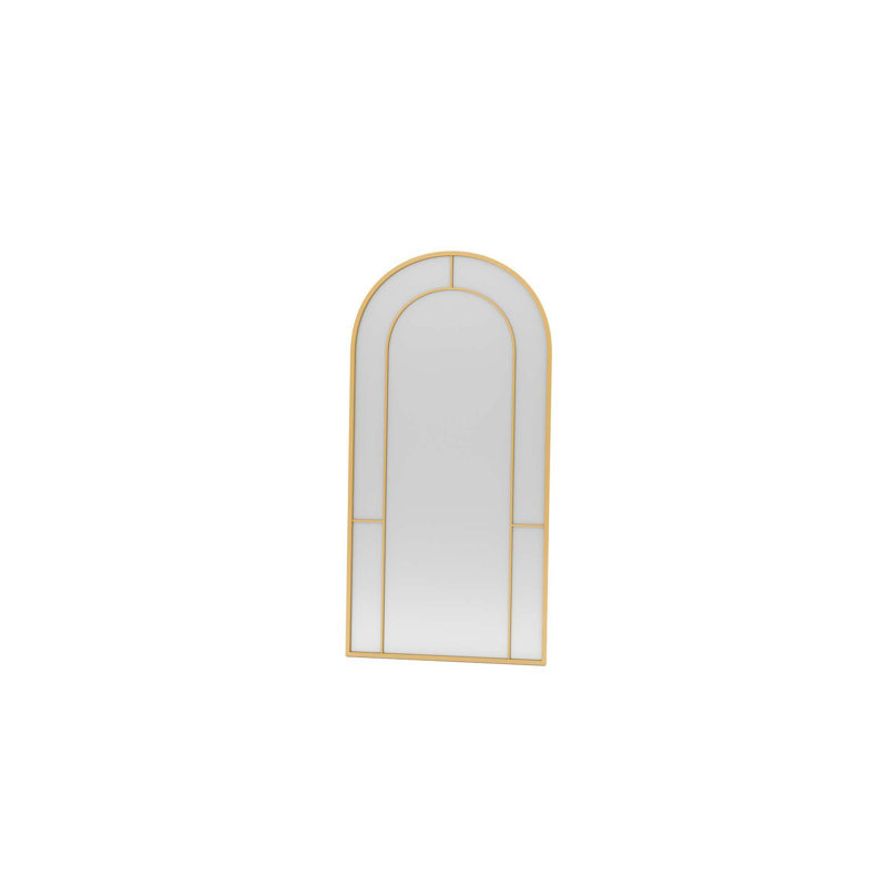 Elegant Gold Cheval Mirror, 35.4 x 70.9 Inches | 100% Metal Design, Wall-Mountable | Modern Glam Geometric Style for Dressing Rooms & Bedrooms, Perfect for Reflecting Light and Enhancing Space