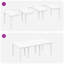 Garden Dining Set 9 Pcs White Poly Rattan