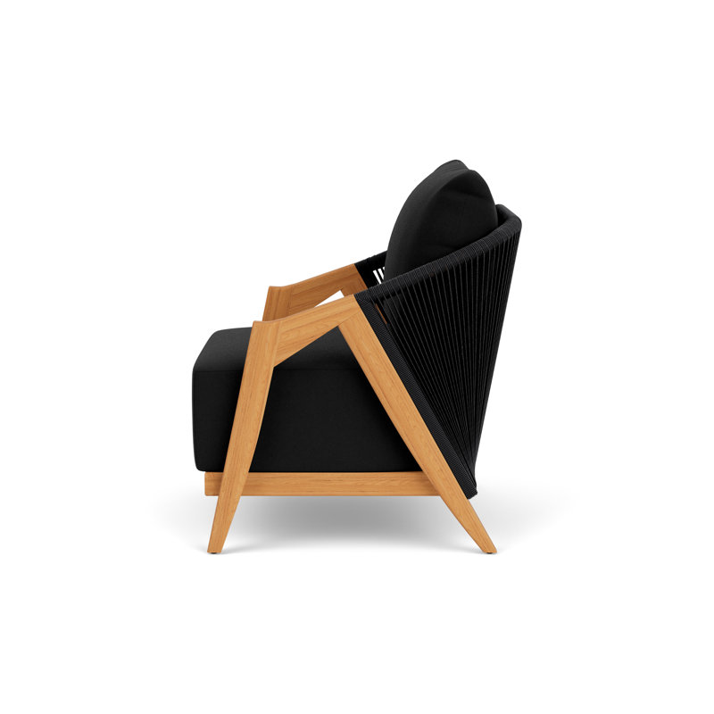 Alpine Outdoor Teak Armchair, Canvas Black