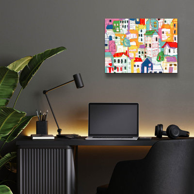 «City Life» par Linda Woods, art mural en verre acrylique