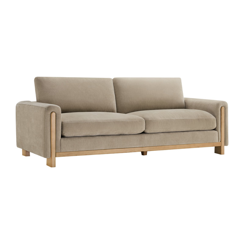 Canapé rembourré 88 po Adika, Chenille Capri Wicker Performance