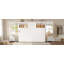 Lit escamotable simple avec station de charge et tiroir, blanc