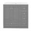 Meuble-lavabo sur pied 36 po avec lavabo en céramique 36 po et 4 tiroirs à fermeture en douceur-670567780