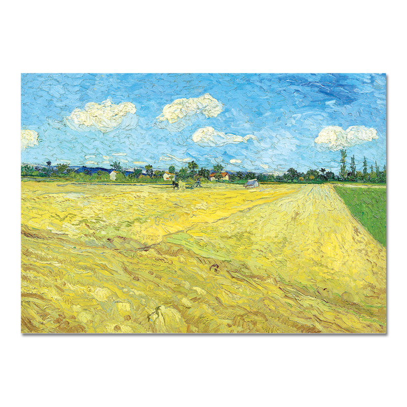 Ploughed Fields (the Furrows) by Vincent Van Gogh - No Frame Painting on Plastic / Acrylic, 65cm H x 95cm W