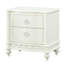 Table de chevet 2 tiroirs Ivoire