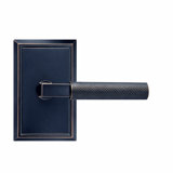 Bravura 846-1 Knurled Passage Lever on Traditional Rectangular Rose in Oil Rubbed Bronze