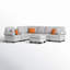 Kettner 136.35" Wide Reversible Modular Corner Sectional with Ottoman-368973433