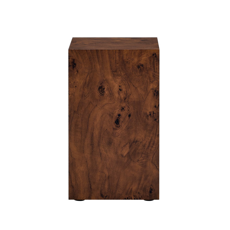 Table de bout en placage de noyer de qualité supérieure, table d'appoint polyvalente réglable en hauteur pour le salon, aucun article supplémentaire inclus