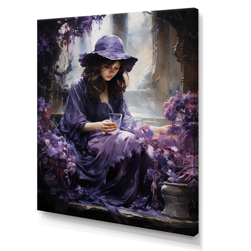" Wisteria Witch ", 32" H x 24" W x 1" D, Wrapped Canvas