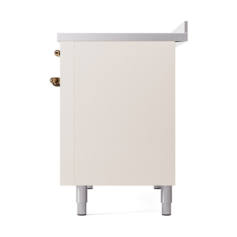 ILVE Nostalgie II Noblesse 48 in Induction Range, Antique White/Burnished