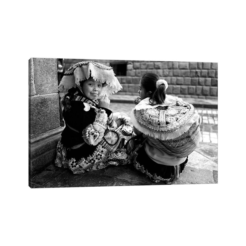 Peruvian Girl Bw by Glauco Meneghelli - Wrapped Canvas Print, 101.6 cm H x 66.04 cm W