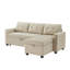 Canapé modulaire rembourré escamotable avec méridienne de rangement, canapé d'angle convertible-1856272956