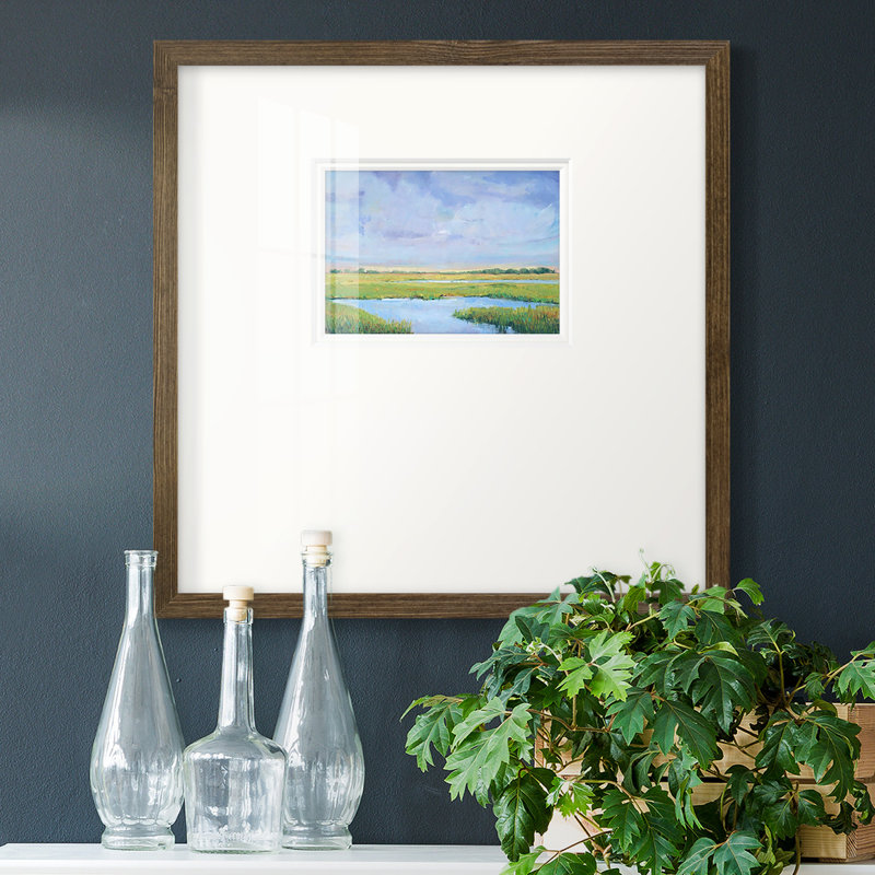 Gasha Summer Marsh I, reproduction d'art encadrée, H 17 po x l 17 po x P 1,25 po