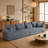 Boneless L Shape Modular Sectional Sofa, Compressed Sectional Sofa Modern Minimalist Style Corduroy Couch,Unfold Into A Bed, Bedroom, Comfy Compressed Sofa Couch Space-Efficient Design-7151134
