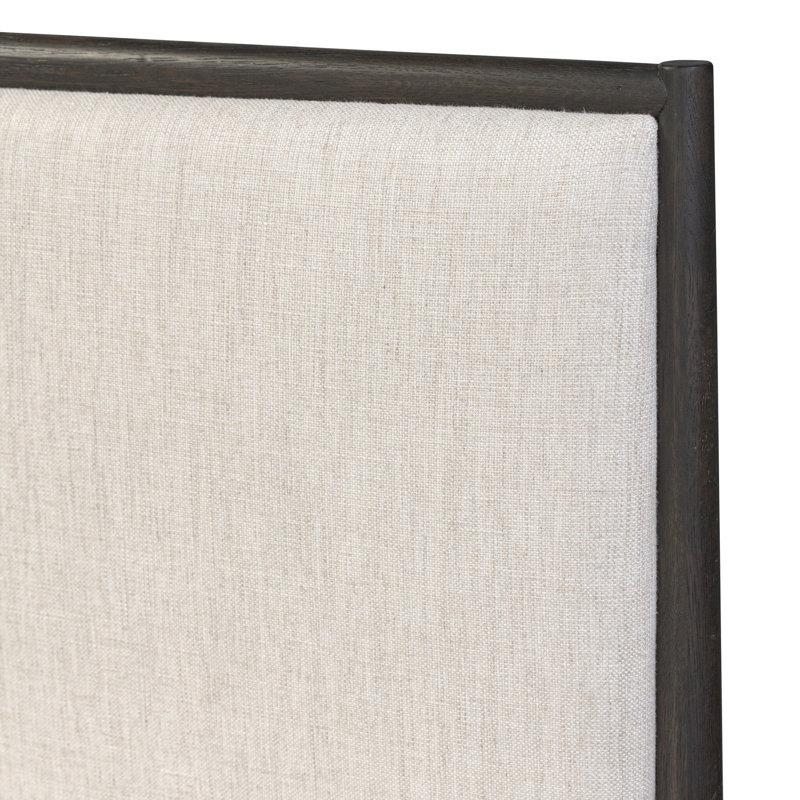 Glenview Upholstered Bed, King, Smoked Black Oak