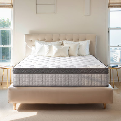 10" Diamond Hybrid Mattress With Innerspring And Cooling Gel Memory Foam For Pressure Relief And Motion Isolation