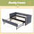 Twin Size Upholstered Daybed With Trundle,USB Port ,Side Pockets, Modern V-Grained Backrest Design,No Box Spring Needed, For Bedroom, Guest Room-761046766