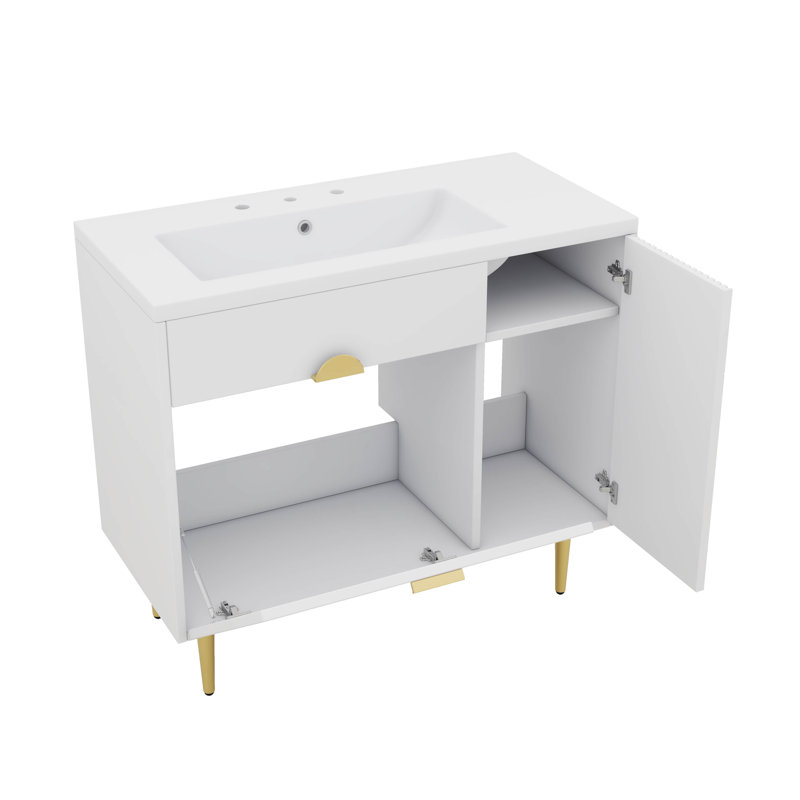 Armoire de rangement de meuble-lavabo moderne de 36 pouces avec évier