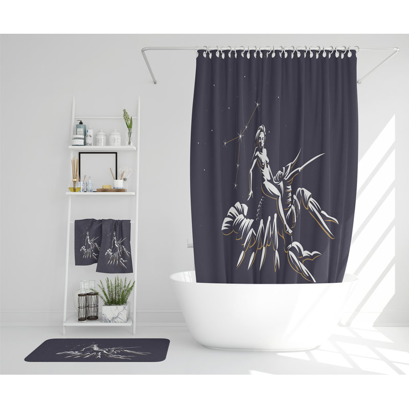 Nelani Polyester Shower Curtain Set