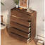 Commode d'appoint italienne de couleur noyer minimaliste