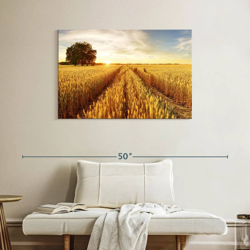 Harnek Golden Wheat Fields, 26" H x 39" W