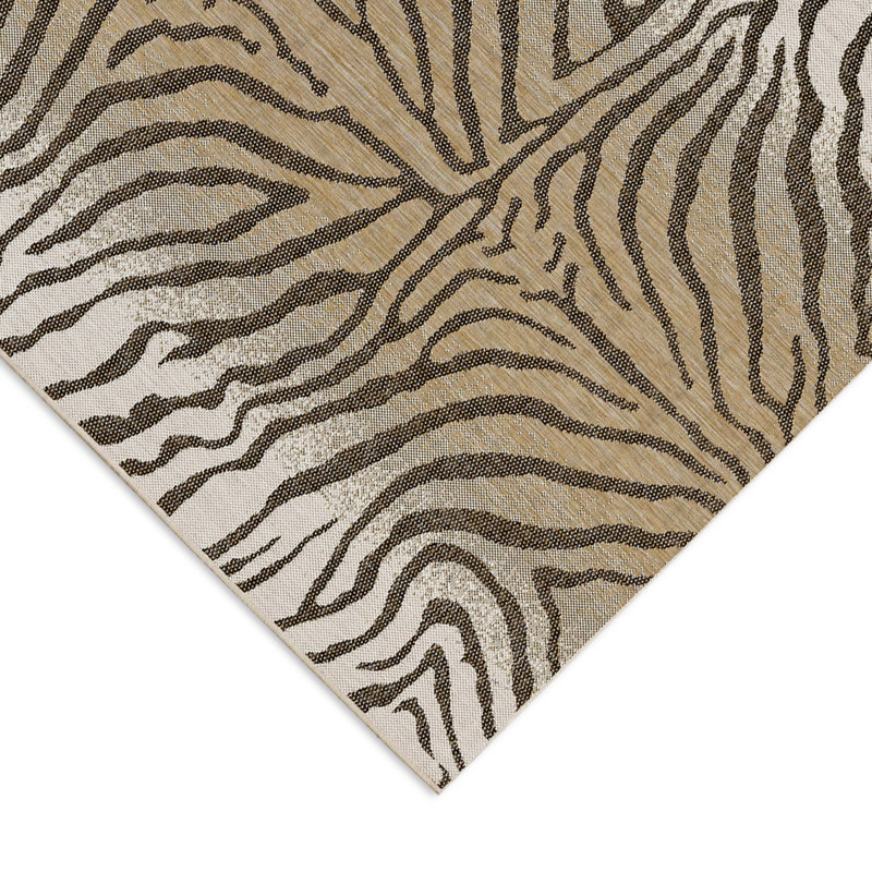 Tapis intérieur / extérieur brun clair Osman, Rectangle 7 pi 10 po x 9 pi 10 po