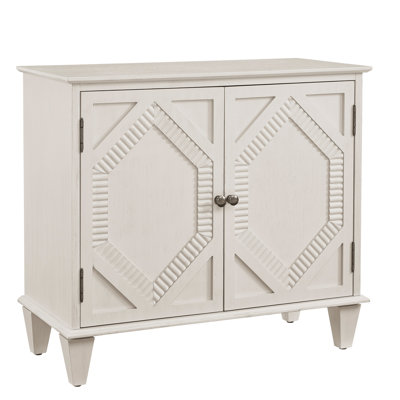 Buffet 33,6 po en bois rétro avec rangement, armoires décoratives géométriques symétriques, console média pour le salon / le vestibule / la salle à manger / la cuisine