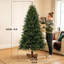 Artificial Christmas Tree, Hinged Xmas Tree with 2419 PE & PVC Branch Tips, 6ft, Green