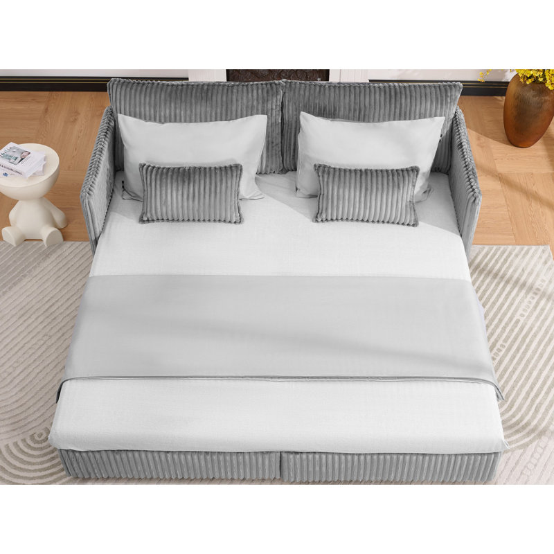 Multifunctional Convertible Pull-Out Sofa Bed, Gray