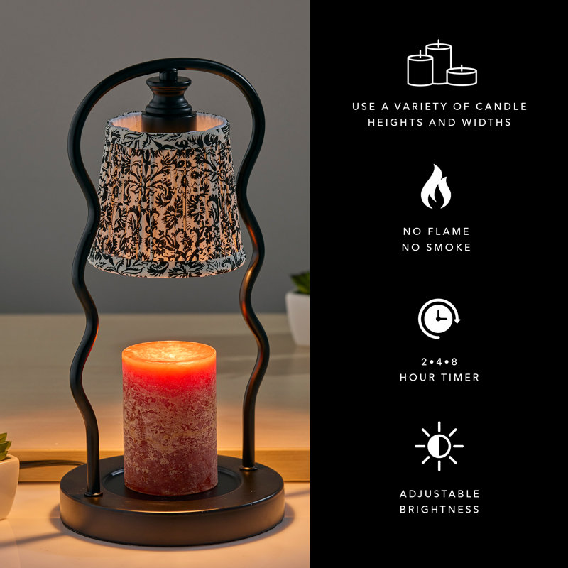 Lampe à bougie Twirl avec minuterie - Chauffe-cire à intensité variable, 3 modes d'éclairage et arrêt automatique