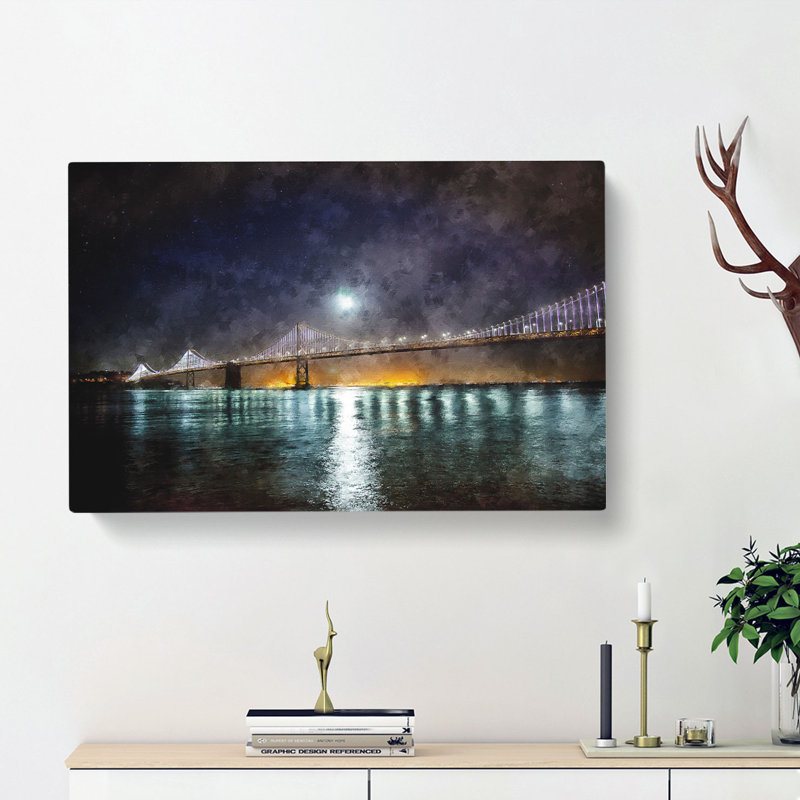 The San Francisco Oakland Bay Bridge - Wrapped Canvas, 35cm H x 50cm W x 3cm D