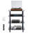 4-Tier AV Media Stand, Audio/Video Stand with Strengthened Tempered Glass Shevles for DVD/Cable Boxes/Games Consoles, Media Storage Cabinet for Gaming/Recording Room