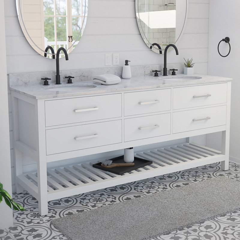 Ensemble de meuble-lavabo double 72 "