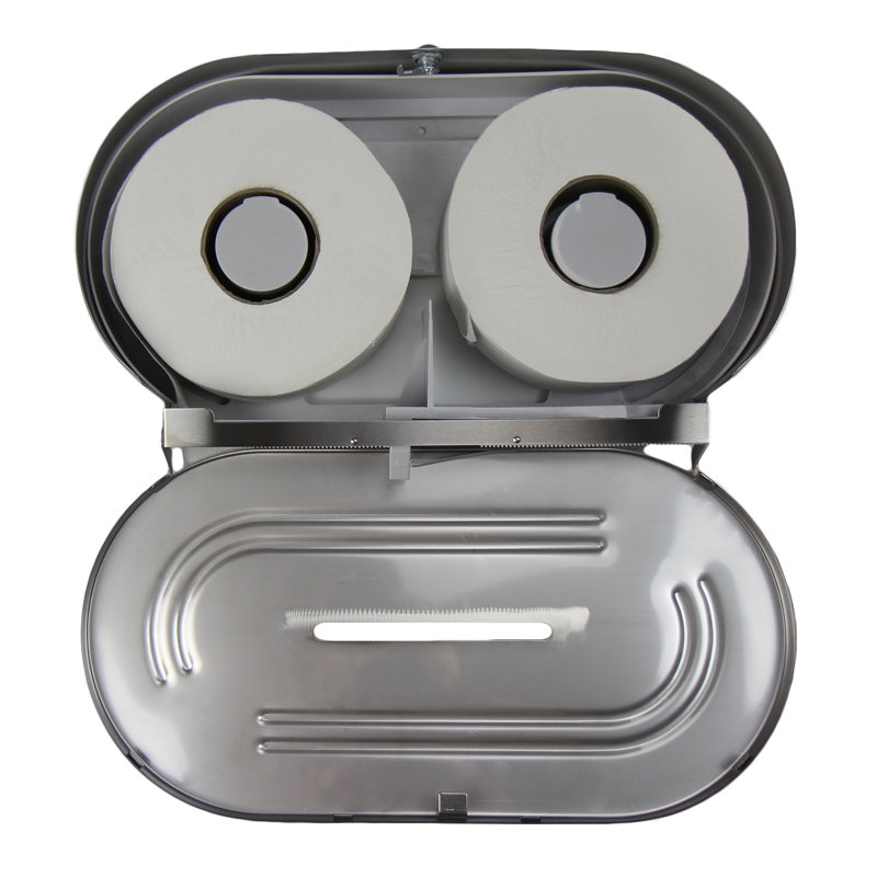 Distributeur de papier hygiénique simple jumbo, Acier inoxydable