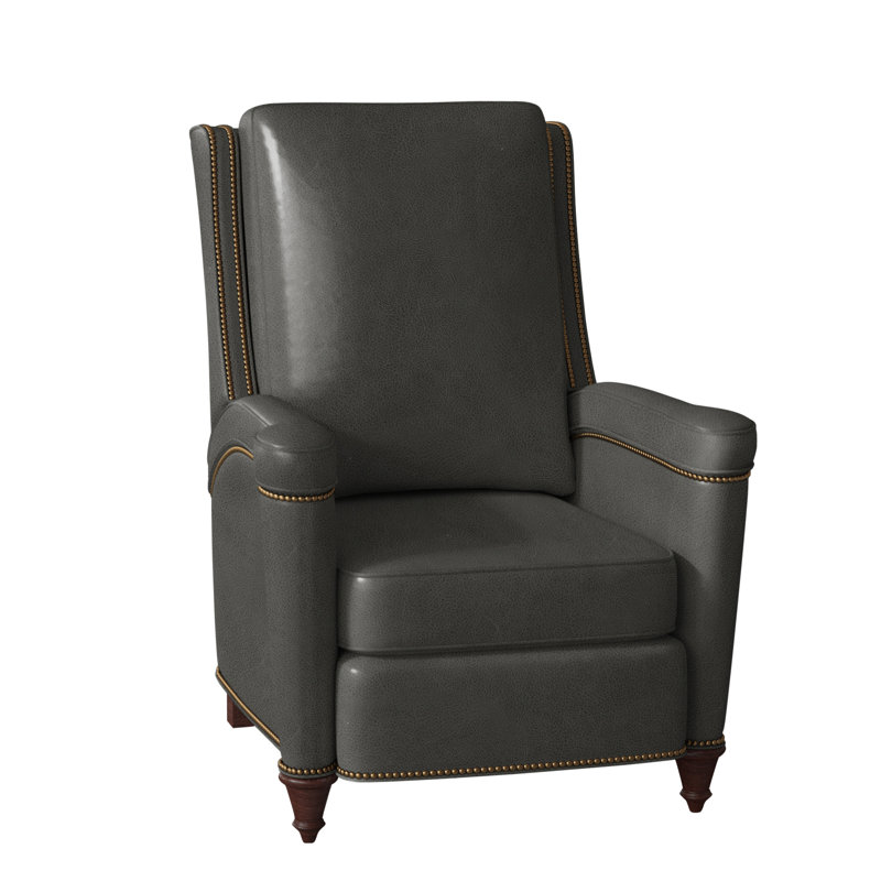 Mayes Recliner, Anilina Hunter Genuine Leather, Mahogany, French Natural