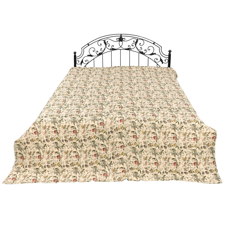 Courtepointe Exotic India Pure Cotton avec motif réversible patchwork et vignes florales, Multicolore / floral 2