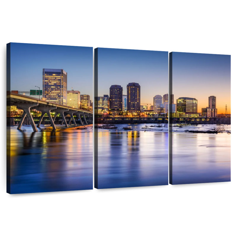 Rorry Richmond Evening Skyline, 36" H x 57" W