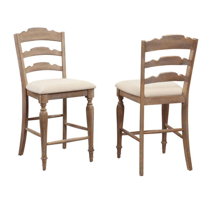 Aviya Upholstered Counter Stool with Solid Wood Frame