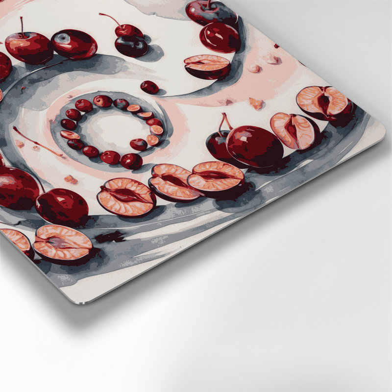Art mural en métal Fruit Umeboshi, H 8 po x l 8 po
