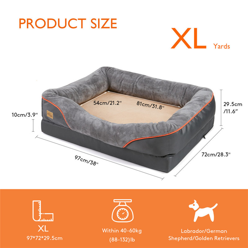 Traversin orthopédique, Très grand (l 38 po x P 28,3 po x H 11,6 po)