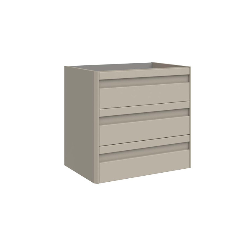 Meuble-lavabo simple 3 tiroirs DAX Venice, Vison mat