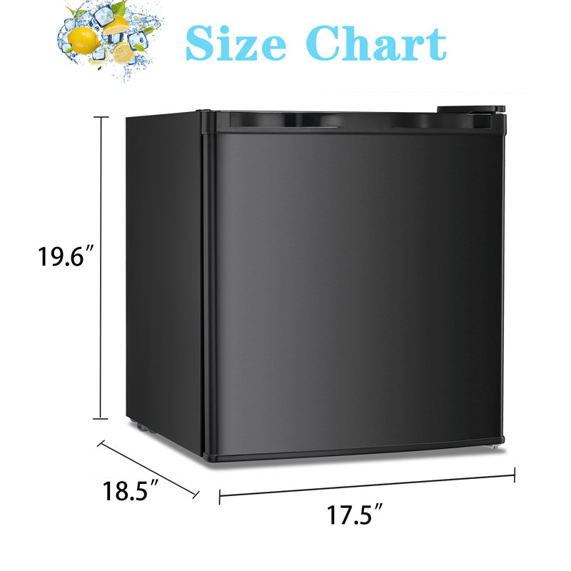 1.1 Cubic Feet Undercounter Upright Freezer with Adjustable Temperature Controls, Black