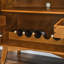 Armoire à liqueurs de 31,5 po avec porte-verres à vin, support à vin et tablette réglable, armoire à vin, armoire à café de cuisine, buffet rustique avec rangement pour salle à manger maison de campagne