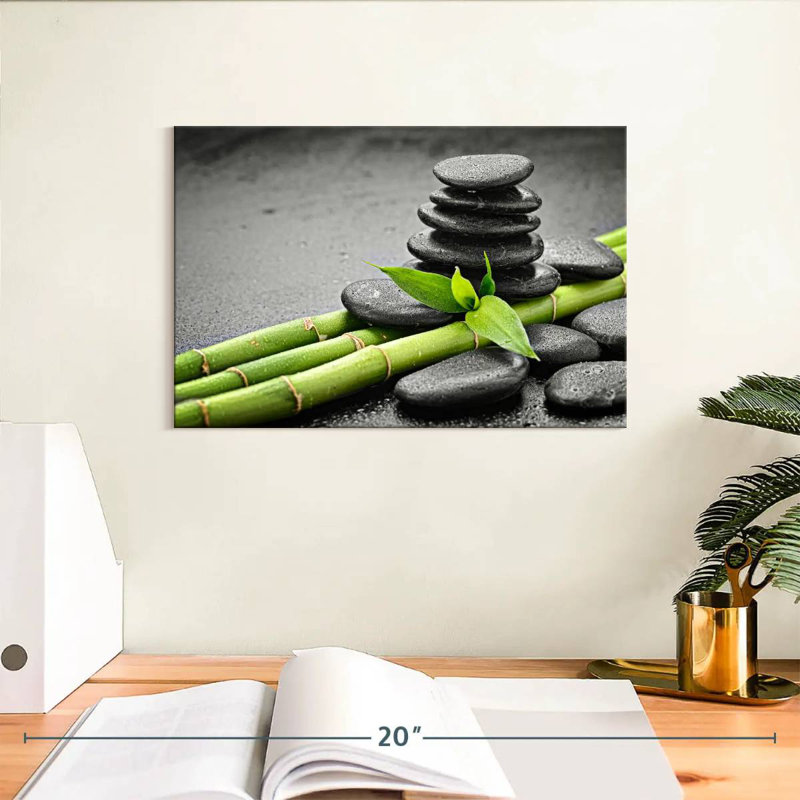 Harnek Spa Stones On Bamboo, 8" H x 12" W