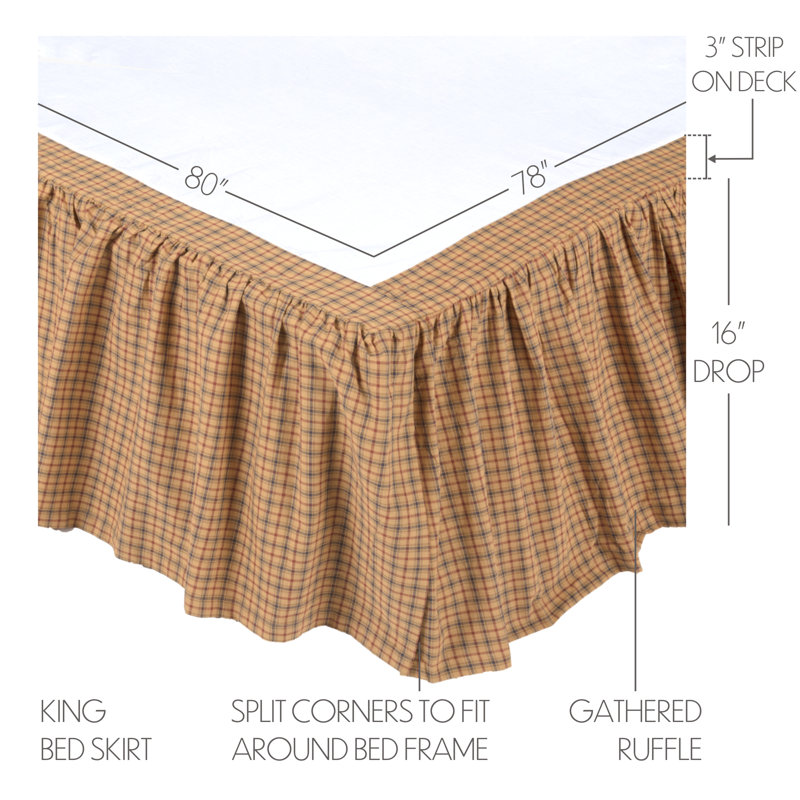 Millsboro Ruffled Bed Skirt, King