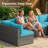 Wicker 6 - Person Modular Patio Conversation Set with Cushions-1658207473