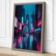 Neon Street Reflections Modern - Wrapped Canvas-174444211-174444218